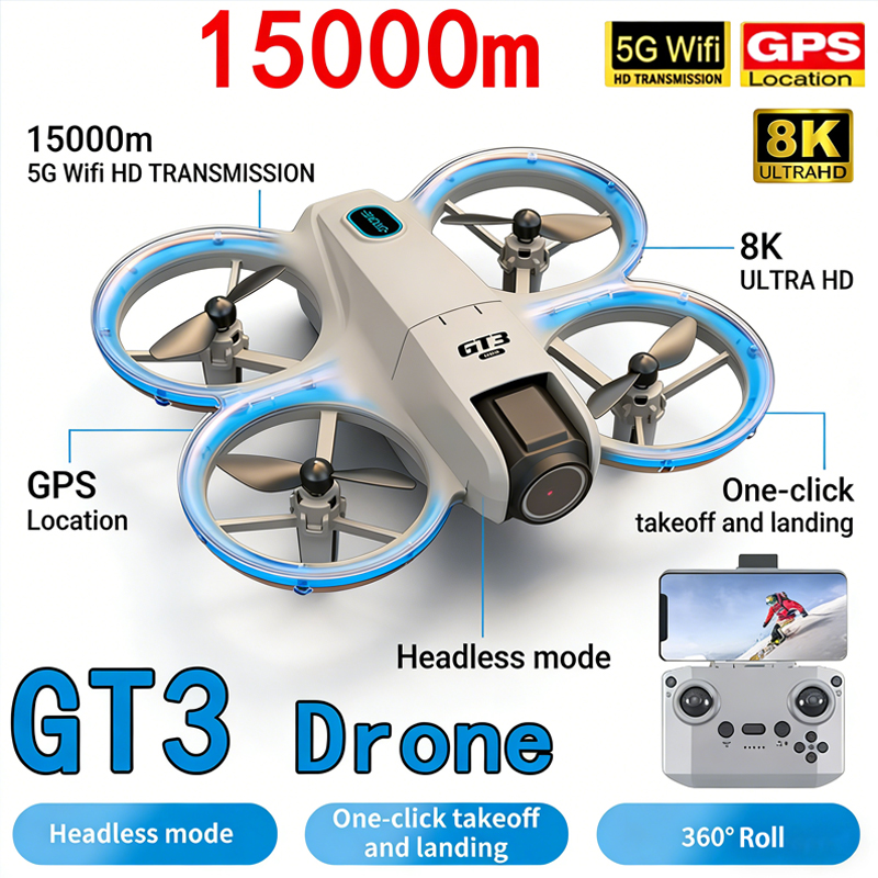 Nouveau Drone GT3 MAX 8K HD ph - Drone Kit Tricopter avis et prix